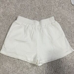 Papermoon High Waist Cream Shorts